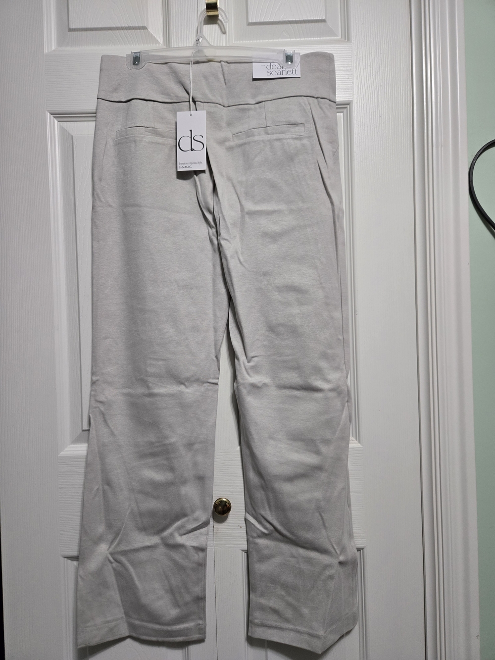 Dear Scarlett Magic Pearl Gray Straight-Leg Pants - Picture 3 of 4
